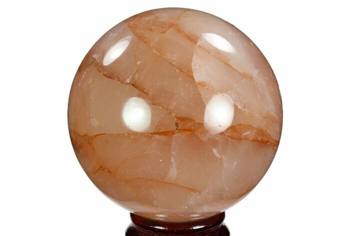 Polished Hematoid (Harlequin) Quartz Sphere - Madagascar #121618
